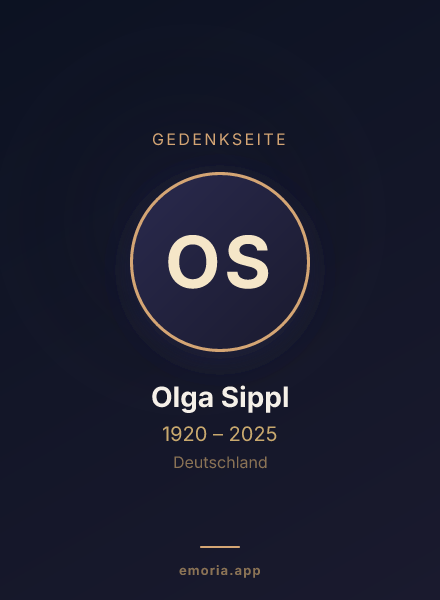 Gedenkportrait von Olga Sippl
