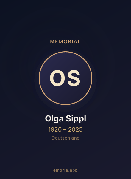 Memorial portrait of Olga Sippl