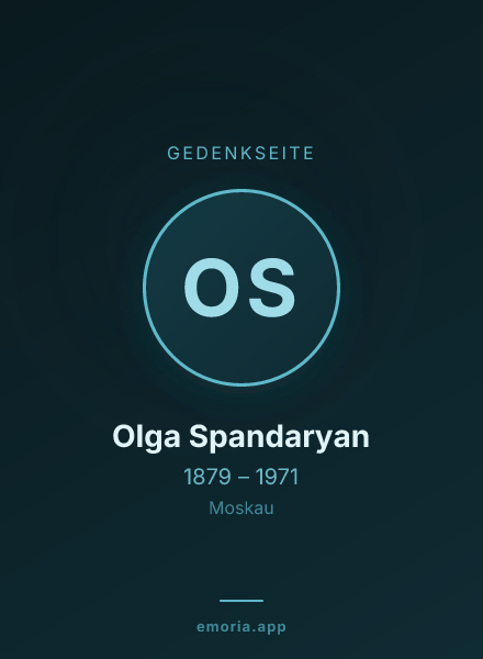 Gedenkportrait von Olga Spandaryan