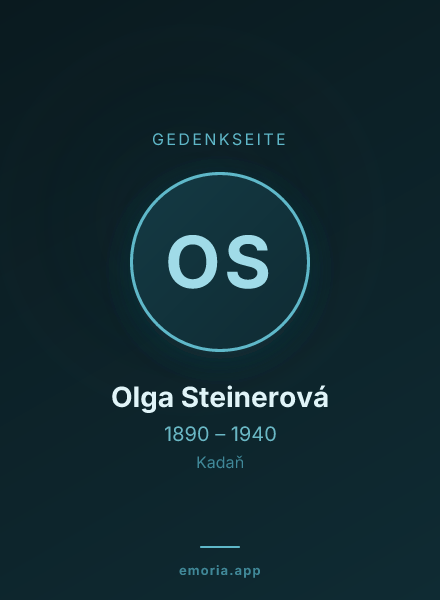 Gedenkportrait von Olga Steinerová