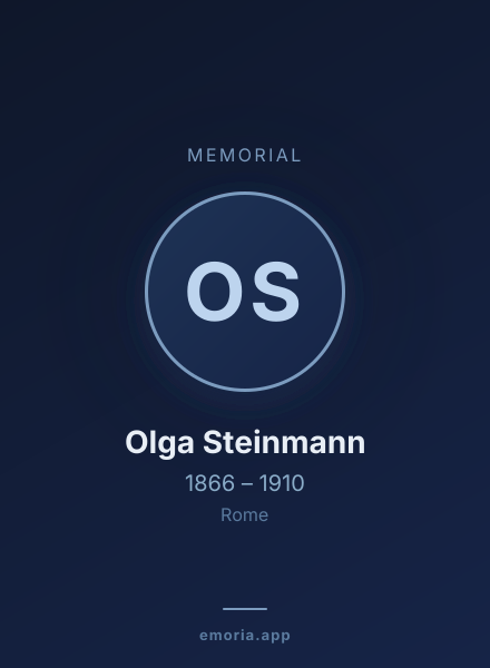 Memorial portrait of Olga Steinmann