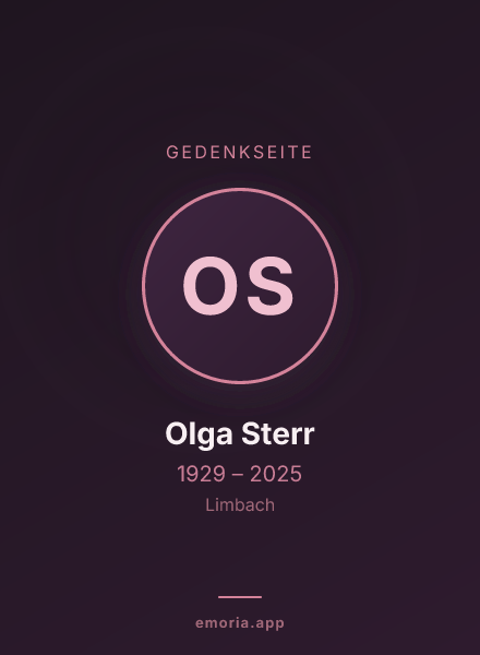 Gedenkportrait von Olga Sterr
