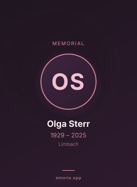 Memorial portrait of Olga Sterr