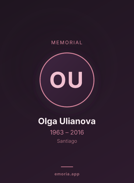 Memorial portrait of Olga Ulianova