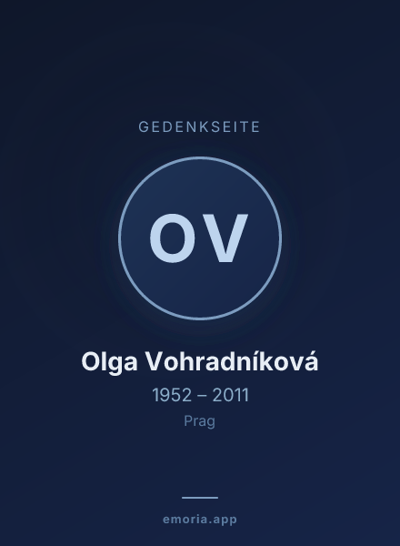 Gedenkportrait von Olga Vohradníková