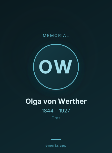 Memorial portrait of Olga von Werther