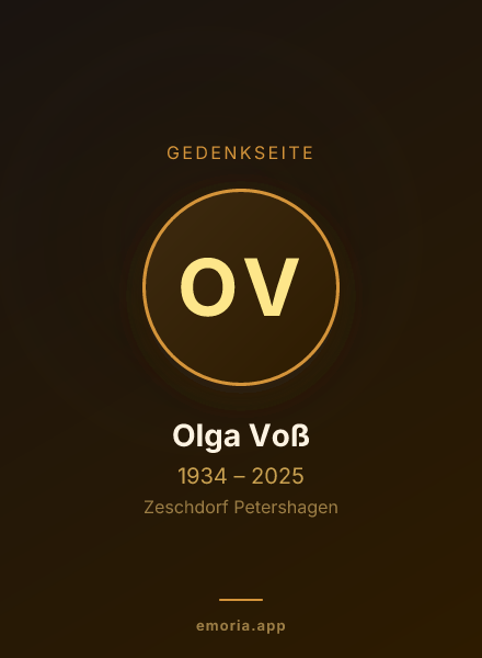 Gedenkportrait von Olga Voß