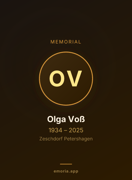 Memorial portrait of Olga Voß