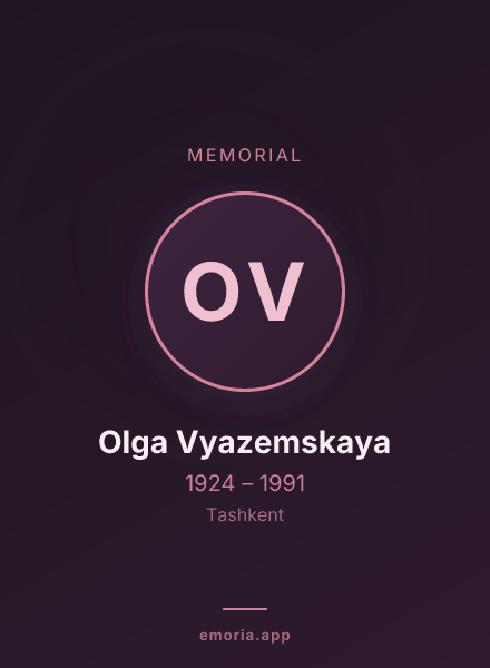 Memorial portrait of Olga Vyazemskaya