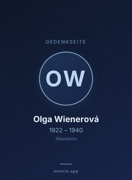 Gedenkportrait von Olga Wienerová