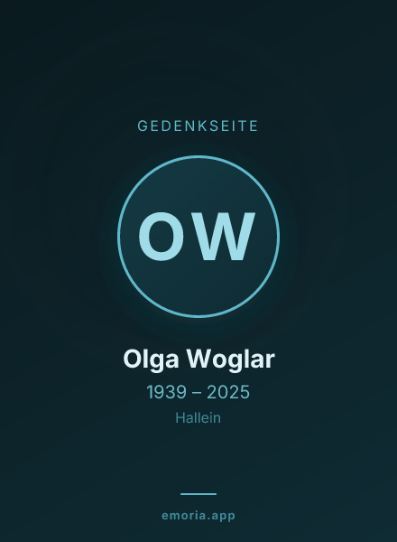 Gedenkportrait von Olga Woglar