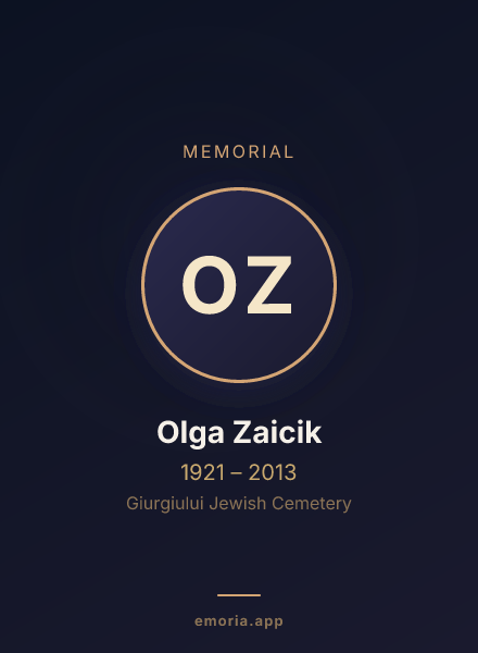Memorial portrait of Olga Zaicik
