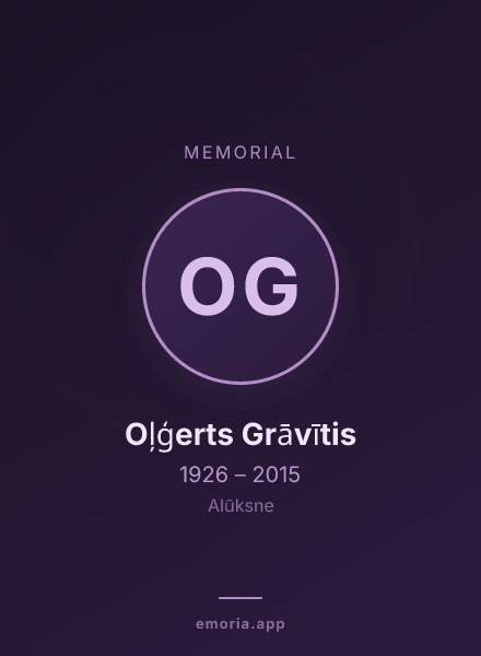 Memorial portrait of Oļģerts Grāvītis