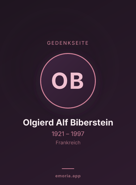 Gedenkportrait von Olgierd Alf Biberstein