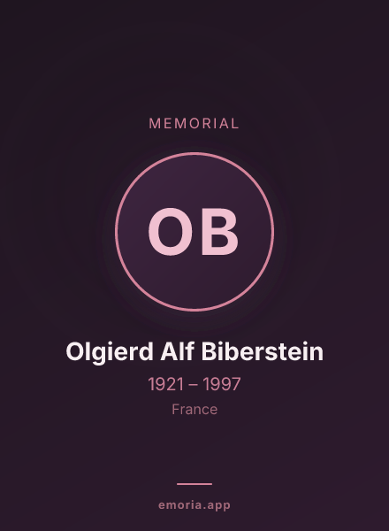 Memorial portrait of Olgierd Alf Biberstein