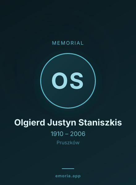 Memorial portrait of Olgierd Justyn Staniszkis