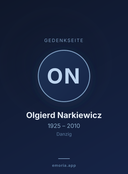 Gedenkportrait von Olgierd Narkiewicz