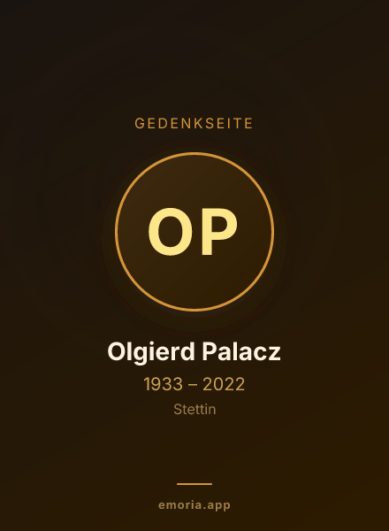 Gedenkportrait von Olgierd Palacz