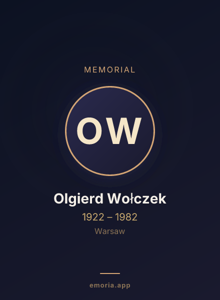 Memorial portrait of Olgierd Wołczek
