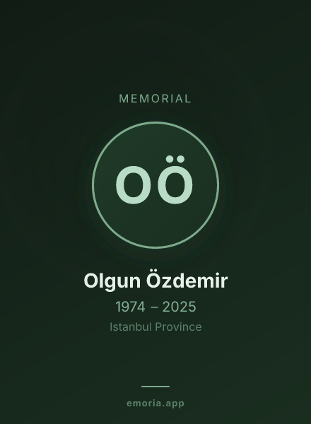 Memorial portrait of Olgun Özdemir