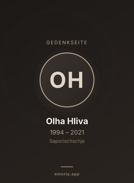 Gedenkportrait von Olha Hliva
