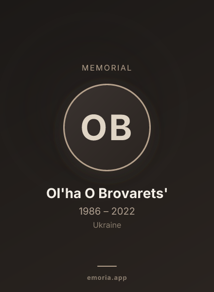 Memorial portrait of Ol'ha O Brovarets'