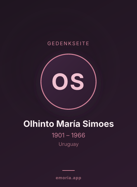 Gedenkportrait von Olhinto María Simoes