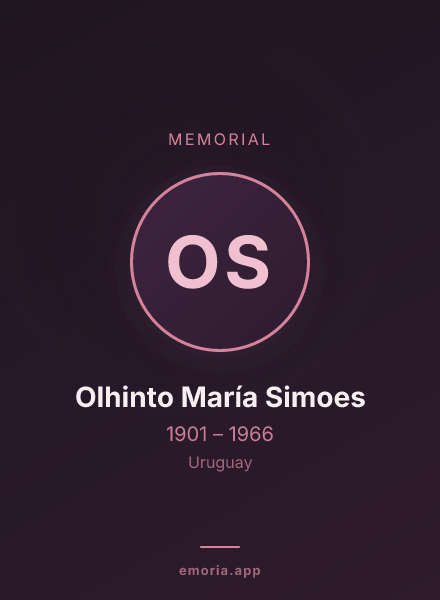 Memorial portrait of Olhinto María Simoes