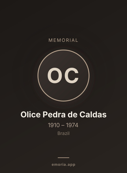 Memorial portrait of Olice Pedra de Caldas