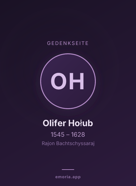 Gedenkportrait von Olifer Hołub