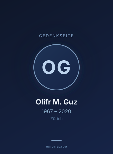 Gedenkportrait von Olifr M. Guz