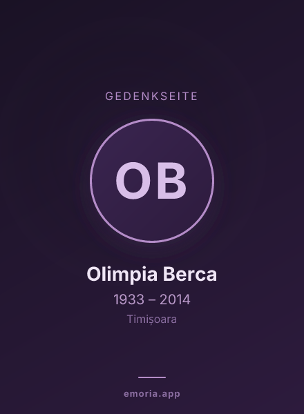 Gedenkportrait von Olimpia Berca