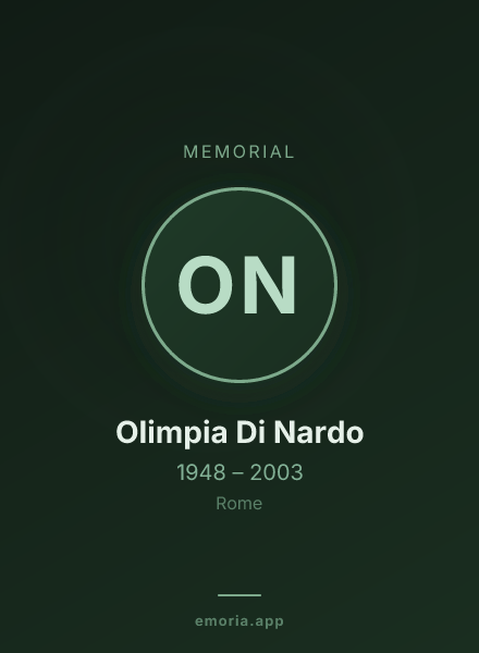 Memorial portrait of Olimpia Di Nardo
