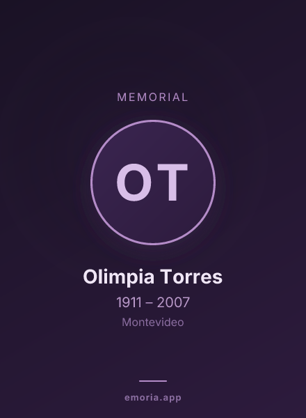 Memorial portrait of Olimpia Torres