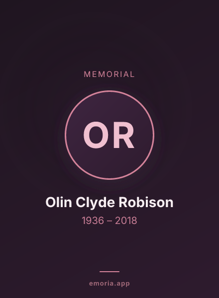 Memorial portrait of Olin Clyde Robison