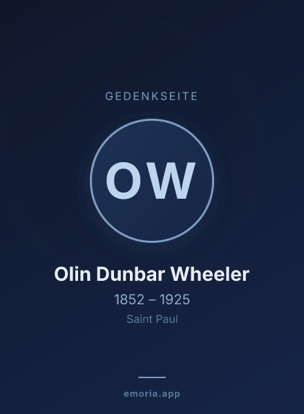 Gedenkportrait von Olin Dunbar Wheeler