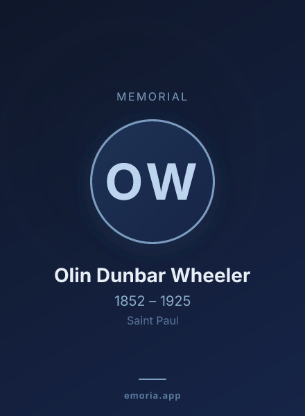 Memorial portrait of Olin Dunbar Wheeler