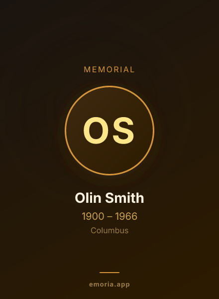 Memorial portrait of Olin Smith