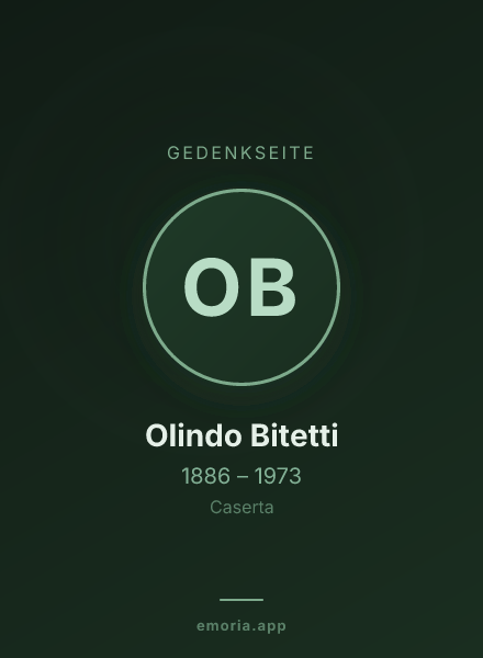 Gedenkportrait von Olindo Bitetti
