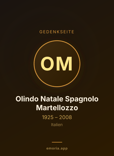 Gedenkportrait von Olindo Natale Spagnolo Martellozzo