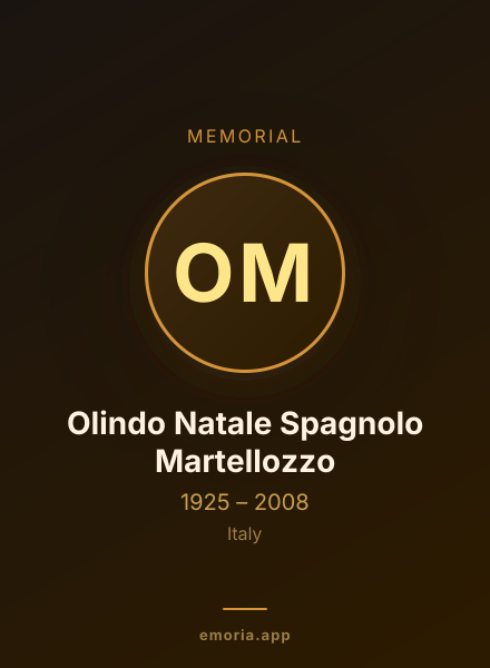 Memorial portrait of Olindo Natale Spagnolo Martellozzo