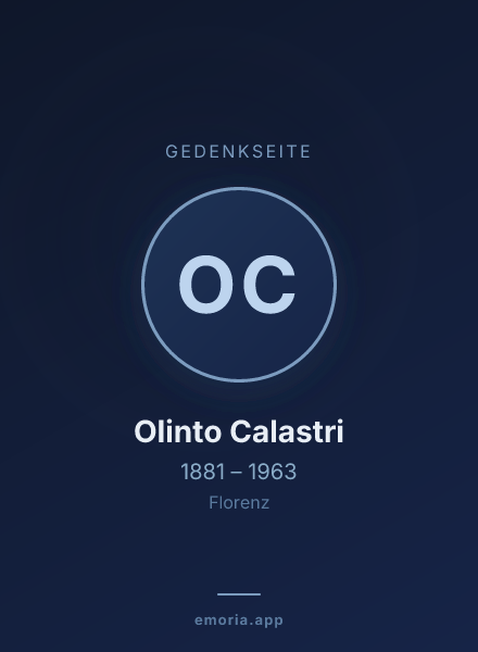 Gedenkportrait von Olinto Calastri