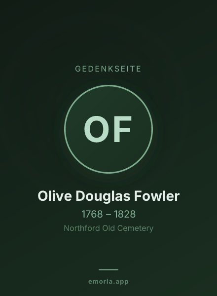 Gedenkportrait von Olive Douglas Fowler