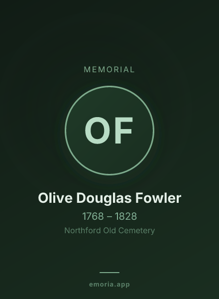 Memorial portrait of Olive Douglas Fowler