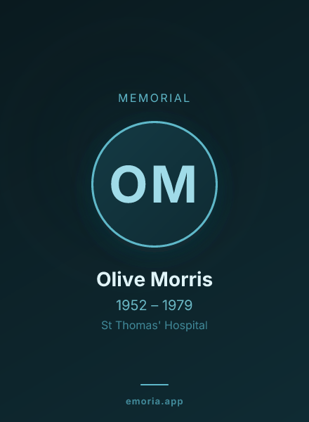 Memorial portrait of Olive Morris