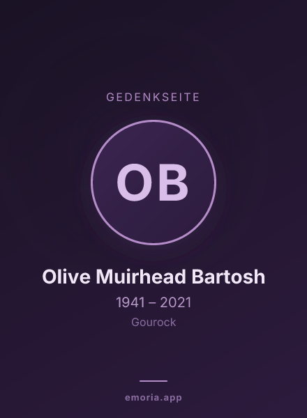 Gedenkportrait von Olive Muirhead Bartosh