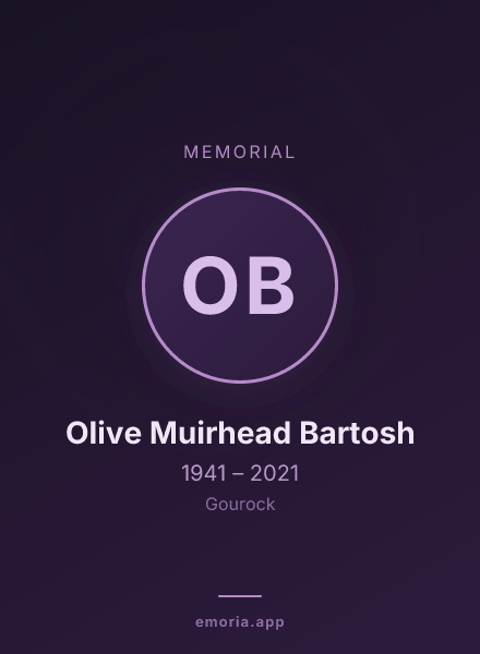 Memorial portrait of Olive Muirhead Bartosh