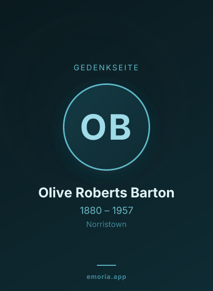 Gedenkportrait von Olive Roberts Barton