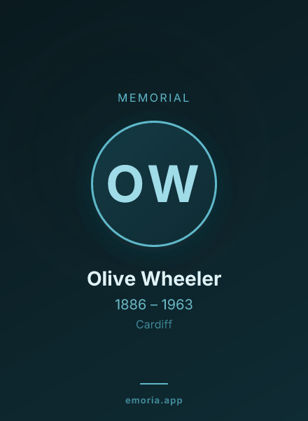 Memorial portrait of Olive Wheeler