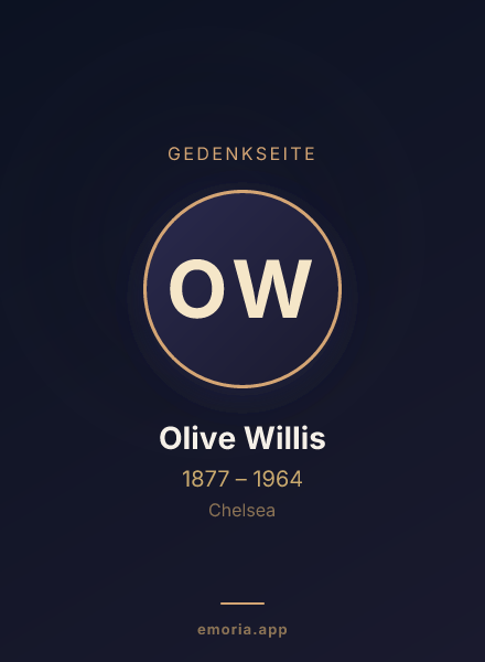 Gedenkportrait von Olive Willis